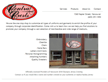 Tablet Screenshot of centralcrests.com
